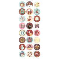 Set mit 24 Weihnachtsaufklebern | Adventskalender | ARTMIE