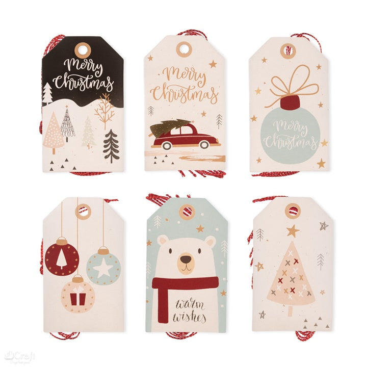 Weihnachten Pastellfarben Dekorative Hangtags 24 Stück | ARTMIE