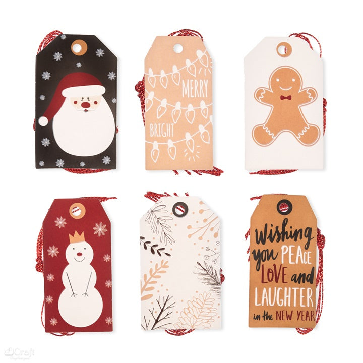 Dekorative Weihnachtsanhänger 24 Stück | Merry and Bright | ARTMIE