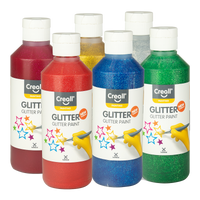 Creall Glitzerfarben-Set – 6 × 250 ml, Farbmix