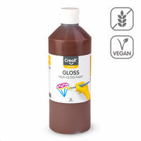 Glänzende Polyvinylfarbe Creall Gloss 500 ml – Dunkelbraun