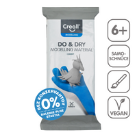 Lufthärtende Modelliermasse Creall Do&Dry hypoallergen 500 g – Zementgrau
