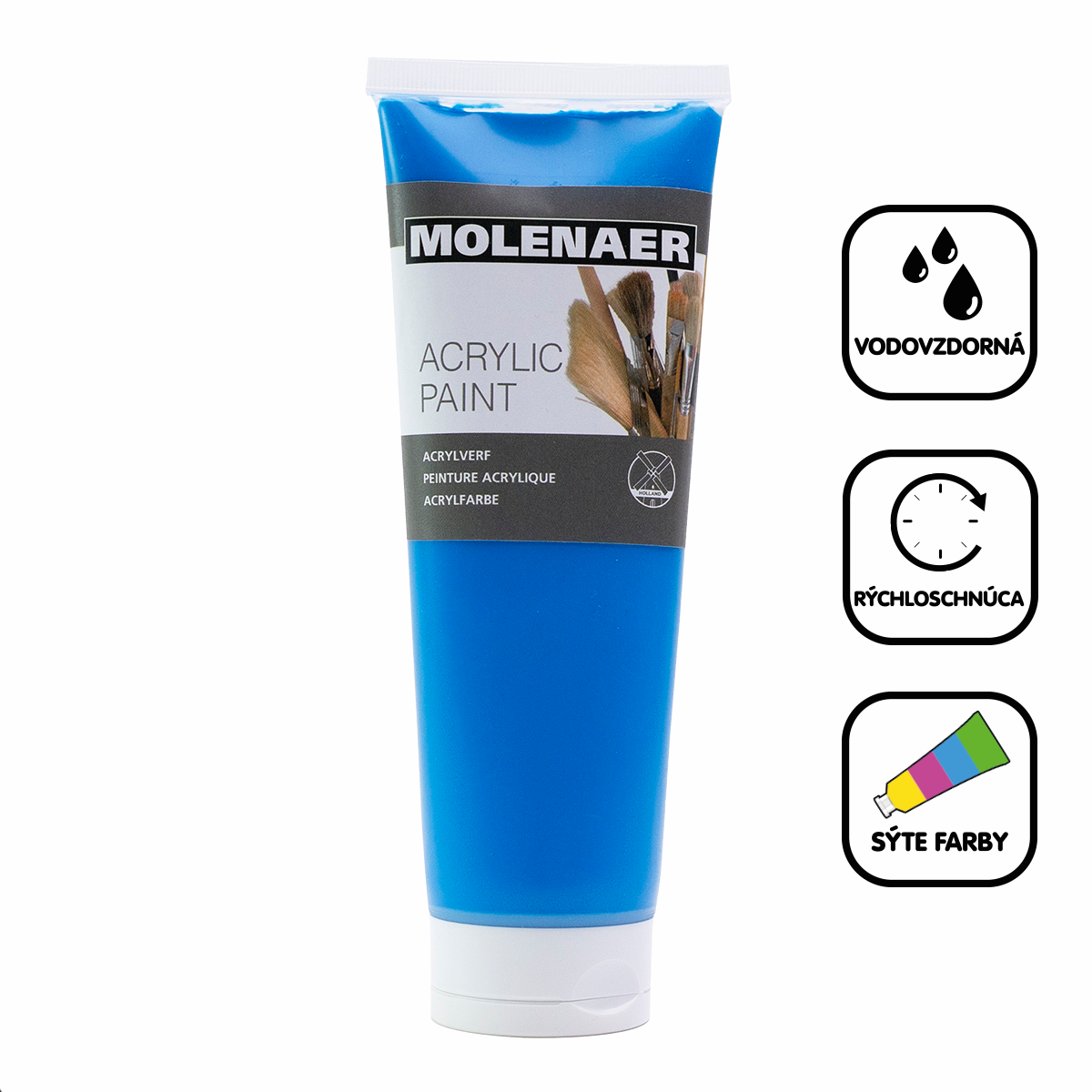 Acrylfarbe Molenaer 250 ml – Blau