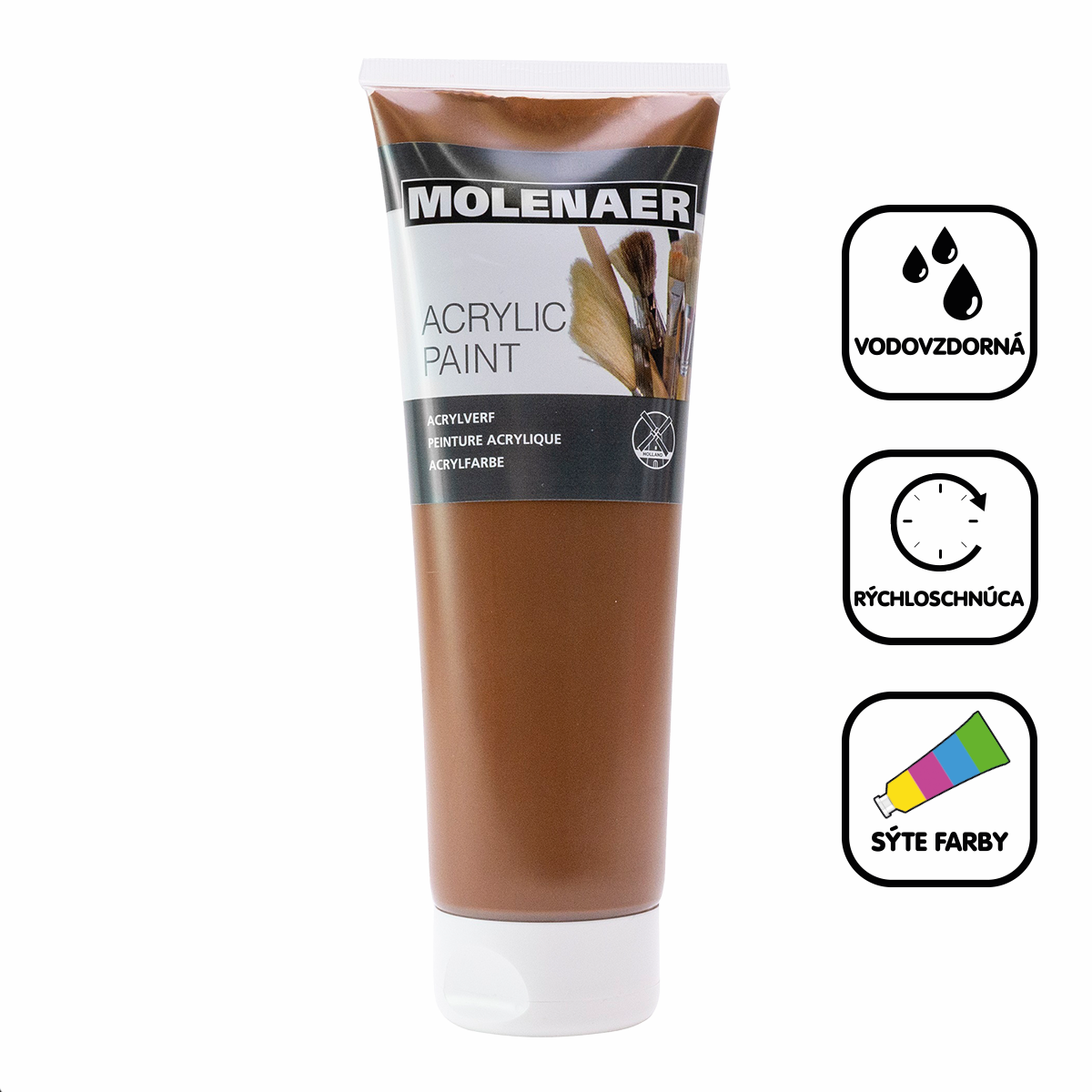 Acrylfarbe Molenaer 250 ml – Braun