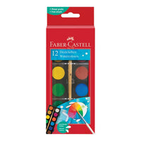 Faber-Castell Aquarellfarben 24 mm - 12 Farben | ARTMIE