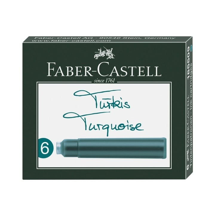 Türkisfarbene Tintenpatronen 6 Stück | ARTMIE