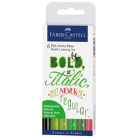 Faber-Castell Pitt Artist Pen - Hand Lettering Set (Grüntöne) | ARTMIE