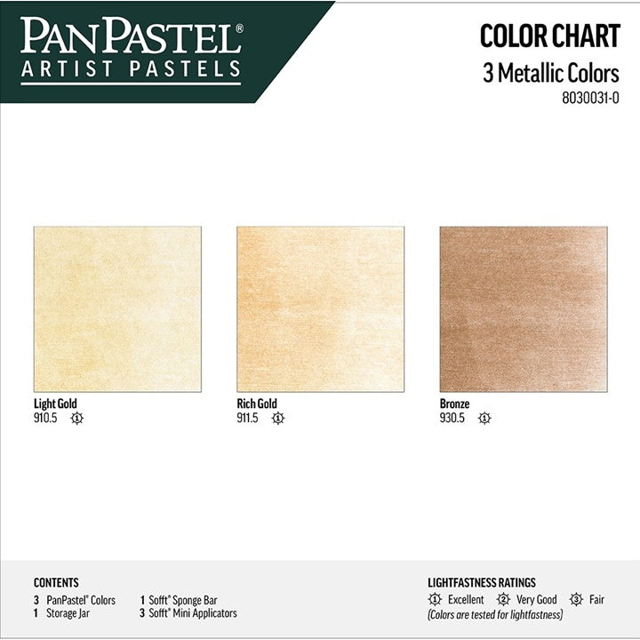 PanPastel Metallic-Pastellfarben-Set - Golden – Detailansicht 2 | ARTMIE