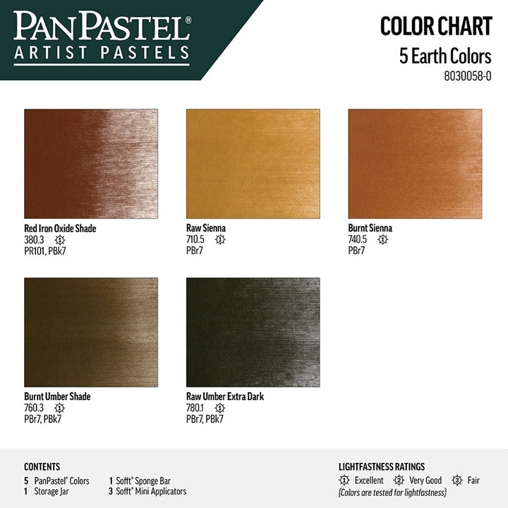 PanPastel Erdtöne Goldenes Set - 5 Stück – Detailansicht 2 | ARTMIE