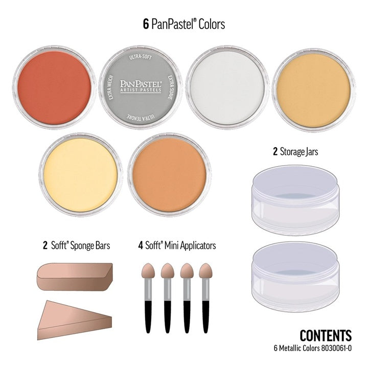 PanPastel Metallic Pastell Set - Golden (6 Stück) – Detailansicht 3 | ARTMIE