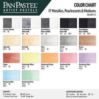 PanPastel Metallic und Perlglanz Pastell Set mit Goldmedium - 17 Stück – Detailansicht 2 | ARTMIE
