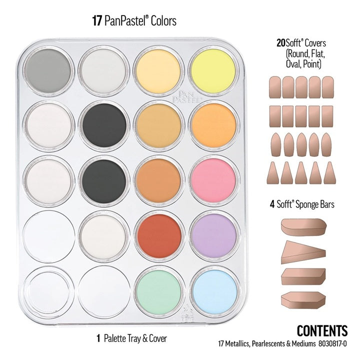 PanPastel Metallic und Perlglanz Pastell Set mit Goldmedium - 17 Stück – Detailansicht 3 | ARTMIE