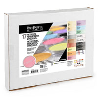 PanPastel Metallic und Perlglanz Pastell Set mit Goldmedium - 17 Stück | ARTMIE