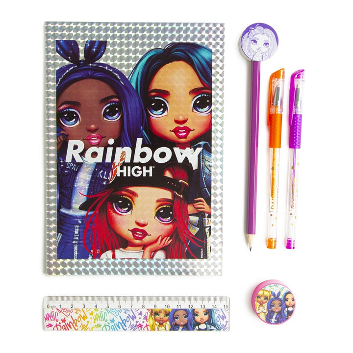 RAINBOW HIGH holographisches Notizbuch mit Schreibwaren – Detailansicht 2 | ARTMIE