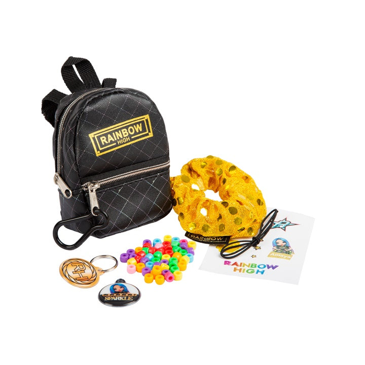 Mini-Rucksack mit Zubehör RAINBOW HIGH schwarz – Detailansicht 3 | ARTMIE