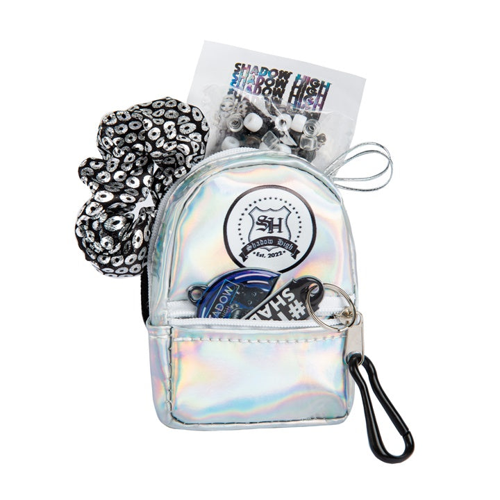 Mini-Rucksack mit Zubehör RAINBOW HIGH silber – Detailansicht 2 | ARTMIE
