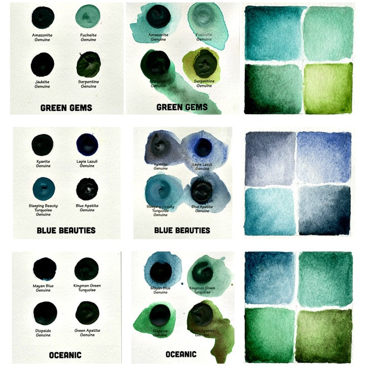 DANIEL SMITH Aquarellkarten mit Punkten MINERAL MARVELS – Detailansicht 2 | ARTMIE