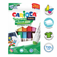 Carioca Textil-Temperafarben im Stick – 10er-Set