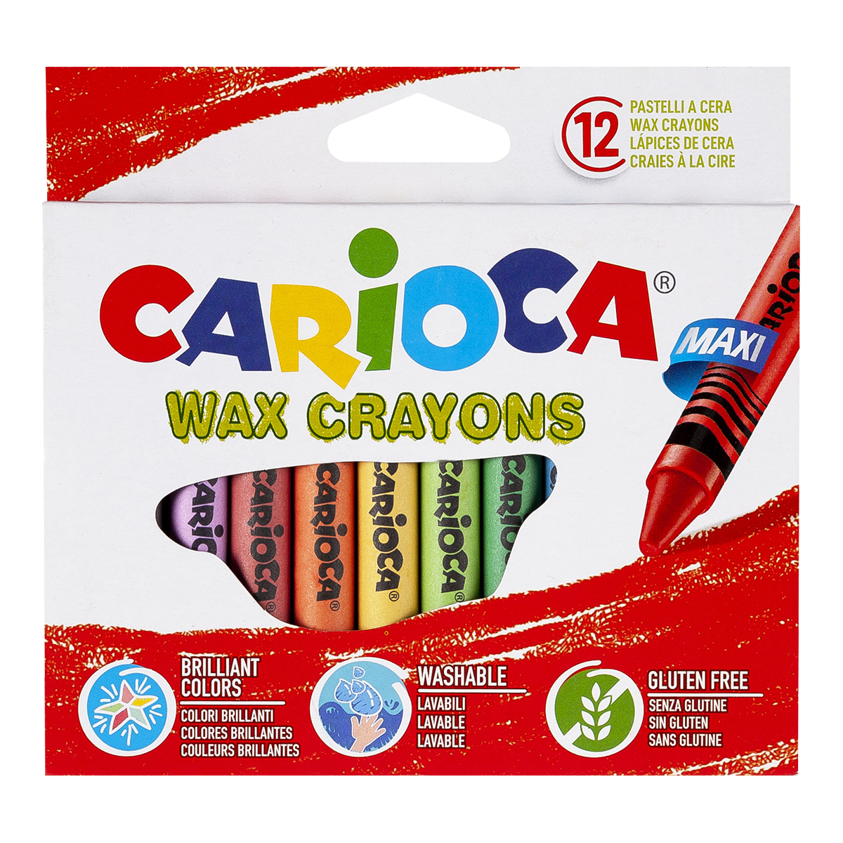 Carioca Wachsmalstifte Maxi, 12 Stk.