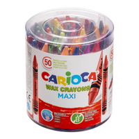 Carioca Maxi Wachsmalstifte, 50 Stk.