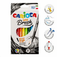 Carioca Brush Pinselstifte, 10er-Set, Farbmix