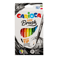 Carioca Brush Pinselstifte, 10er-Set, Farbmix