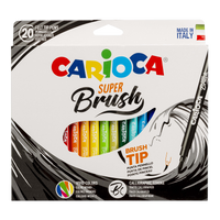 Carioca Brush Pinselstifte mit Pinselspitze, 20 Stk., Farbmix