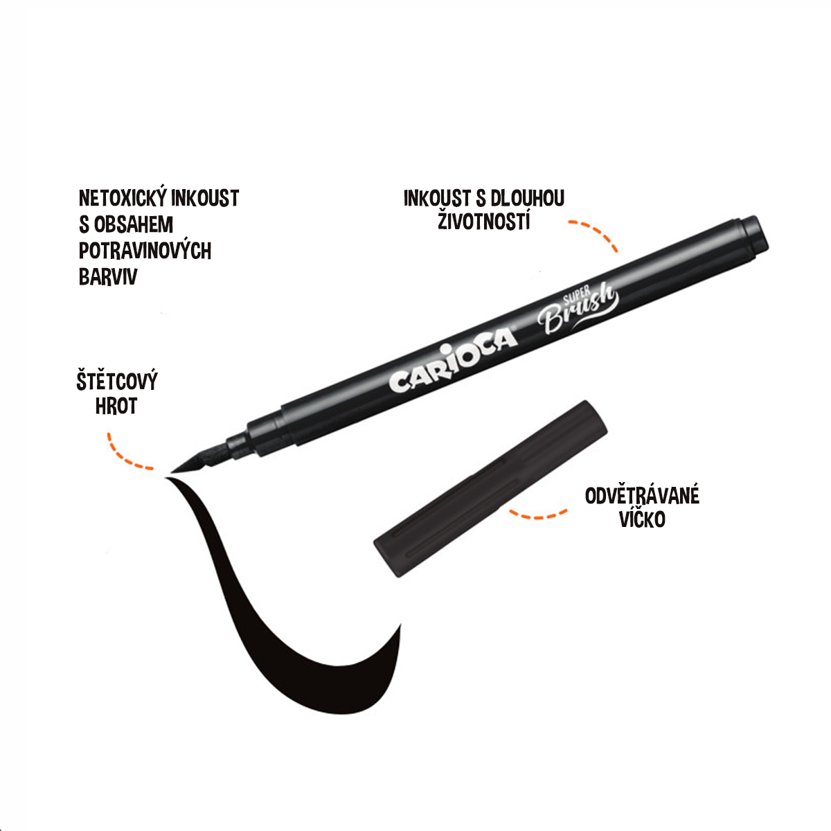 Carioca Brush Pinselstifte mit Pinselspitze, 20 Stk., Farbmix