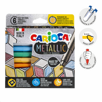 Carioca Filzstifte Metallic, Spitze, Farbmix