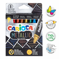 Dreikant-Wachsmalstifte Carioca Metallic, 8 Stk.