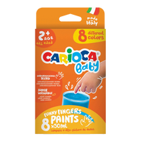 Carioca Baby 2+ Fingermalfarben, 8 × 50 ml