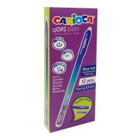 Radierbarer Stift Carioca Oops Easy, blaue Mine, 12er-Pack