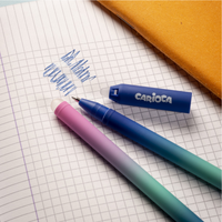 Radierbarer Stift Carioca Oops Easy, blaue Mine, 12er-Pack