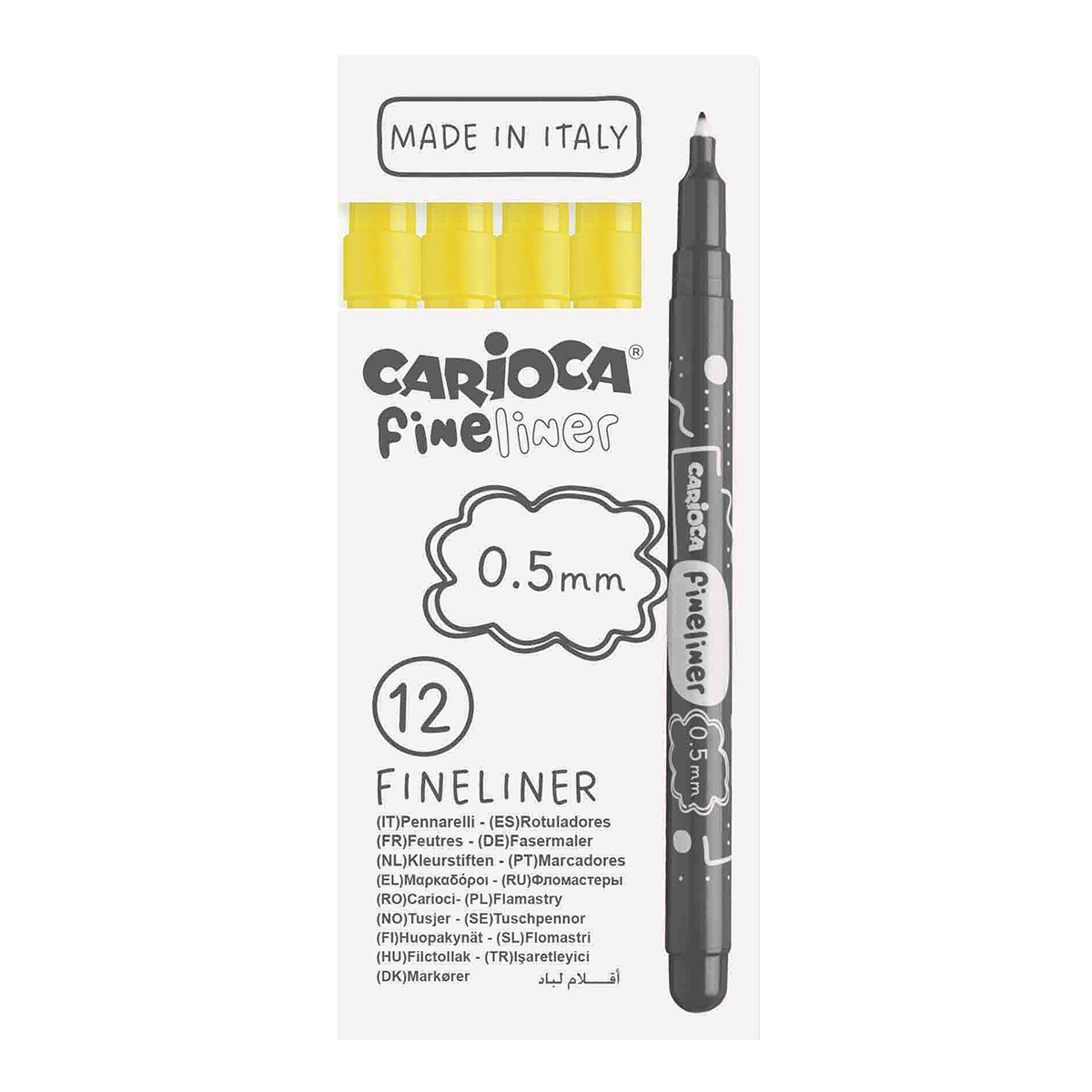 Fineliner Carioca Fineliner 0,5 mm – 12er-Set