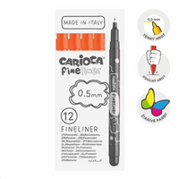 Fineliner Carioca Fineliner 0,5 mm – 12er-Set – Orange