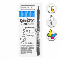 Fineliner Carioca Fineliner 0,5 mm – 12er-Set – Hellblau