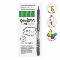 Fineliner Carioca Fineliner 0,5 mm – 12er-Set – Grün