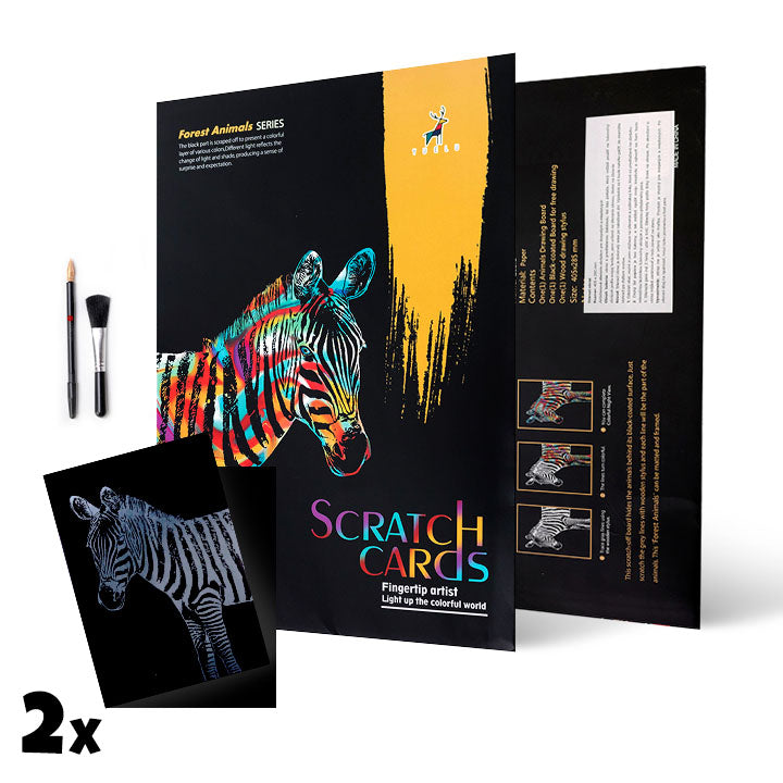 Zebra-Kratzkunst-Set | ARTMIE