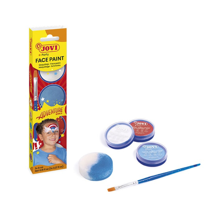Gesichtsbemalungsset Adventure mit Zubehör 3 x 8 ml | ARTMIE