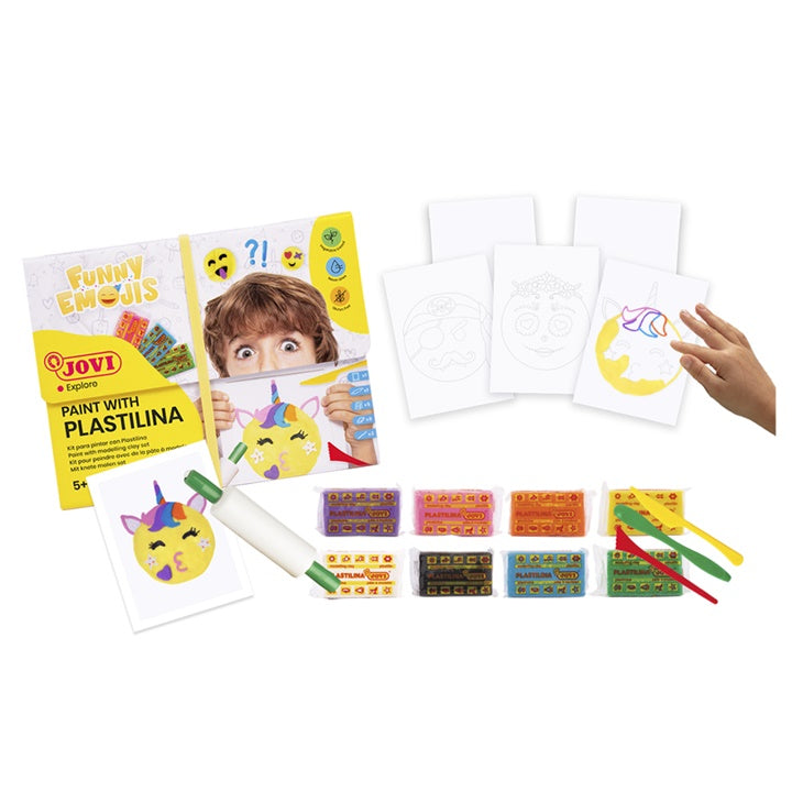 JOVI Set Funny Emojis - Malen mit Knetmasse – Detailansicht 5 | ARTMIE