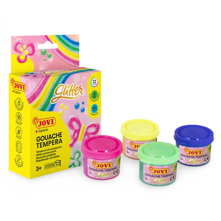 JOVI Glitzertemperafarben 4x35 ml – Detailansicht 2 | ARTMIE