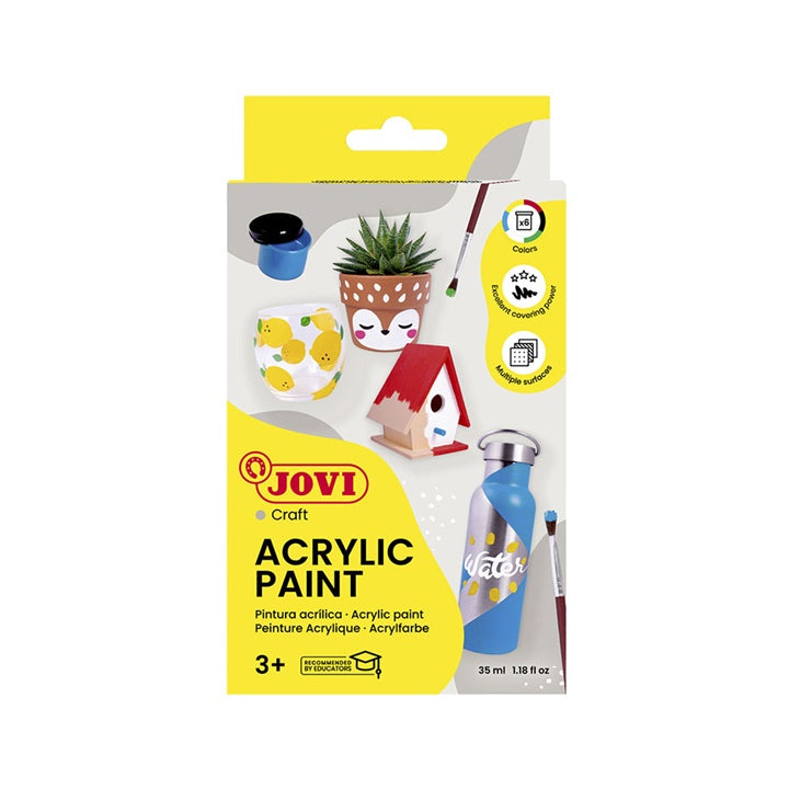 JOVI Acrylfarben-Set 6x35 ml + Pinsel – Detailansicht 3 | ARTMIE