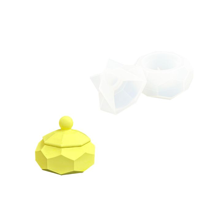 Silikon Gussform 9.1x4.5x4cm - Facettierte Schmuckschatulle | ARTMIE