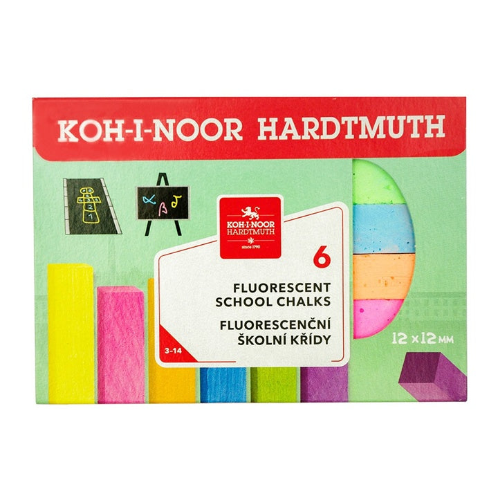 Fluoreszierende Schulkreide KOH-I-NOOR, Satz mit 6 Farben | ARTMIE