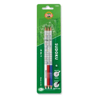 KOH-I-NOOR Sudoku Graphitstifte 3 Stück mit Radiergummi | ARTMIE