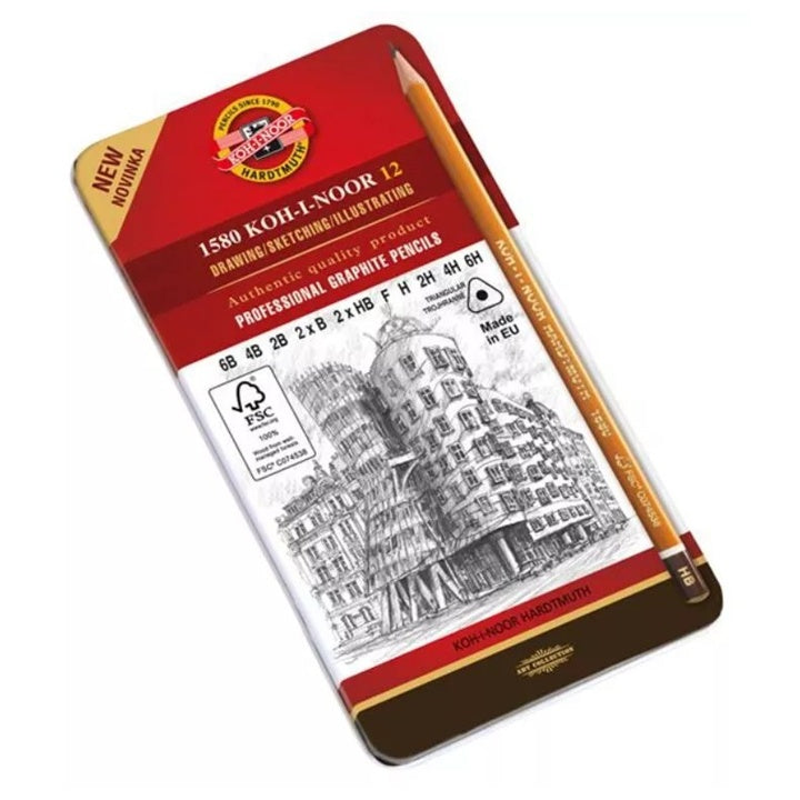 Dreikant-Graphitstiftset 1582 KOH-I-NOOR / 12 Stück | ARTMIE