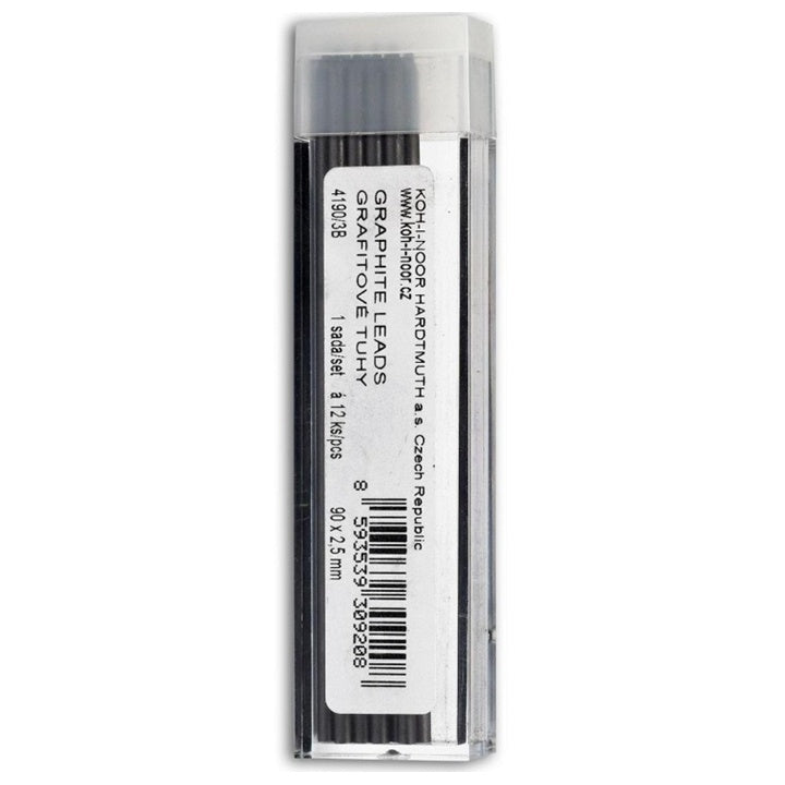 KOH-I-NOOR 2,5 mm 3B Graphitstifte - Satz mit 12 Stiften | ARTMIE