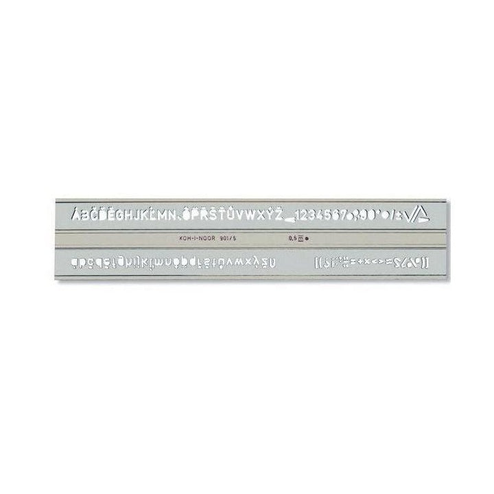 KOH-I-NOOR Technische Schablone | Buchstaben, 5mm | ARTMIE