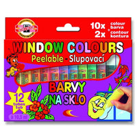 KOH-I-NOOR 12x10 ml Glas Abziehbare Farbe Set | ARTMIE