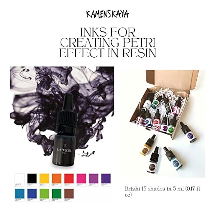 Mini-Set PETRI INKS KAMENSKAYA für Harz 13 x 5 ml – Detailansicht 3 | ARTMIE